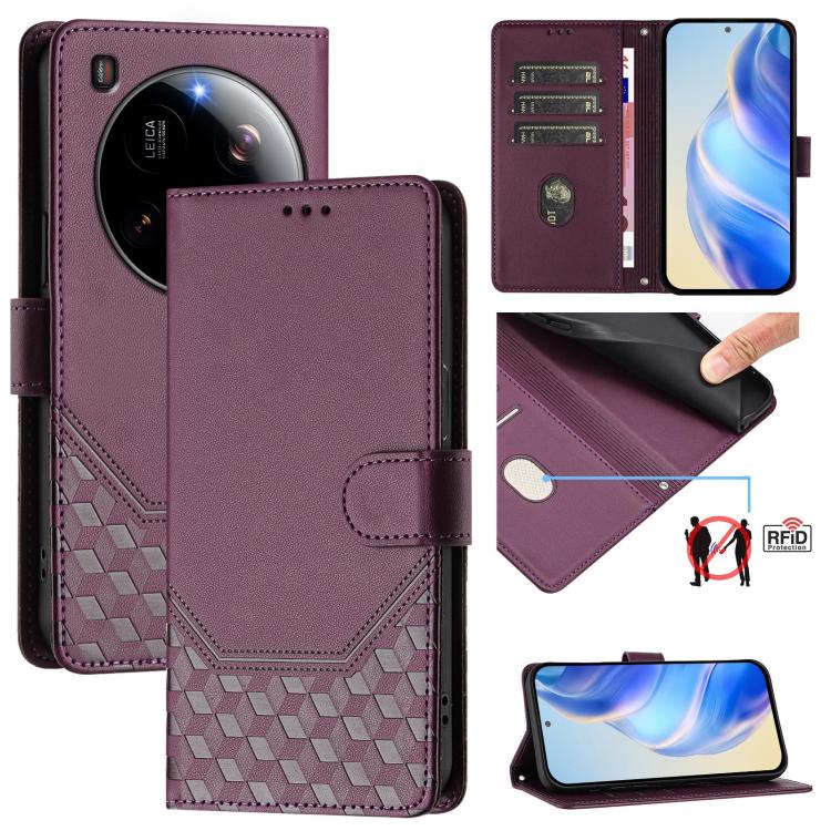 Honeycomb Embossing RFID Leather Phone Case, For Xiaomi Poco C71 / Redmi A5 4G 171.7mm, For Xiaomi Poco F7 Pro / F7 Ultra, For Xiaomi Poco X7 5G / Redmi Note 14 Pro 5G, For Xiaomi 15 Ultra, For Xiaomi Poco X7 Pro 5G / Redmi Turbo 4 5G                  ...