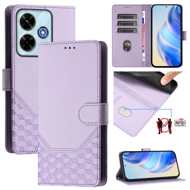 Honeycomb Embossing RFID Leather Phone Case, For Xiaomi 17 Max 5G, For Xiaomi 17T Pro 5G, For Redmi 15 5G Global / 15 4G SEA 169.5mm, For Xiaomi 15T Pro 5G, For Xiaomi 15T 5G, For Xiaomi Civi 5 Pro 5G, For Xiaomi 15S Pro 5G                             ...
