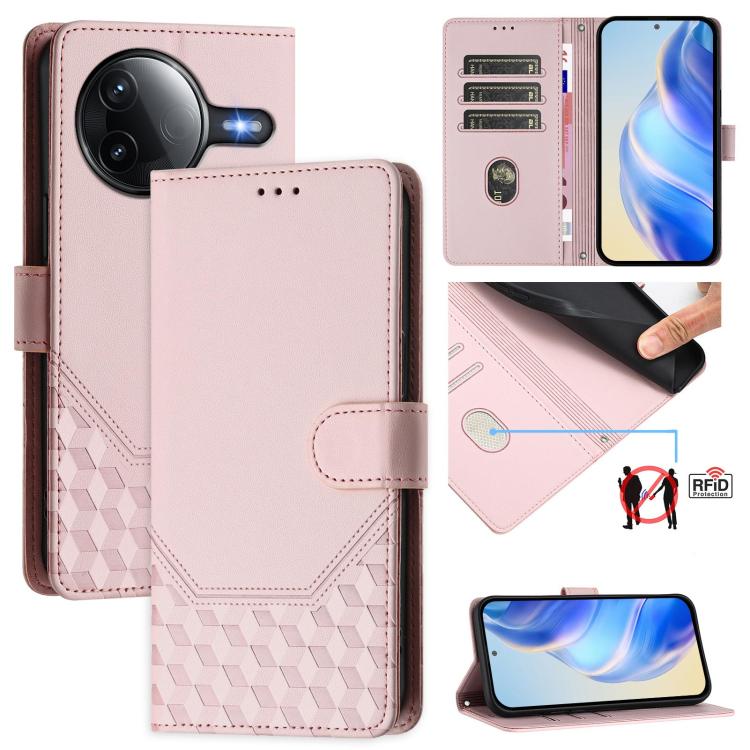 Honeycomb Embossing RFID Leather Phone Case, For Xiaomi Poco C71 / Redmi A5 4G 171.7mm, For Xiaomi Poco F7 Pro / F7 Ultra, For Xiaomi Poco X7 5G / Redmi Note 14 Pro 5G, For Xiaomi 15 Ultra, For Xiaomi Poco X7 Pro 5G / Redmi Turbo 4 5G                  ...