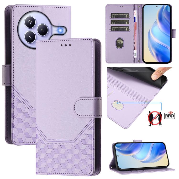 Honeycomb Embossing RFID Leather Phone Case, For Xiaomi 17 Max 5G, For Xiaomi 17T Pro 5G, For Redmi 15 5G Global / 15 4G SEA 169.5mm, For Xiaomi 15T Pro 5G, For Xiaomi 15T 5G, For Xiaomi Civi 5 Pro 5G, For Xiaomi 15S Pro 5G                             ...