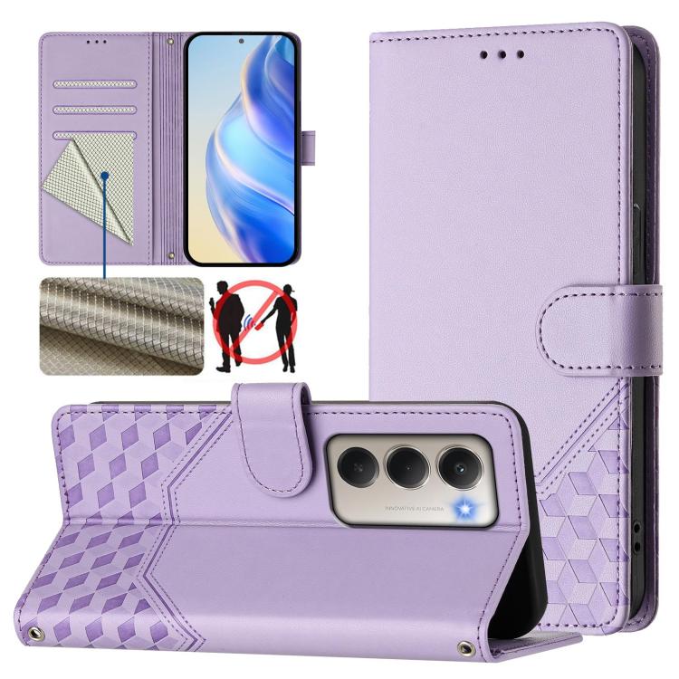 Honeycomb Embossing RFID Leather Phone Case, For Xiaomi 17 Max 5G, For Xiaomi 17T Pro 5G, For Redmi 15 5G Global / 15 4G SEA 169.5mm, For Xiaomi 15T Pro 5G, For Xiaomi 15T 5G, For Xiaomi Civi 5 Pro 5G, For Xiaomi 15S Pro 5G                             ...
