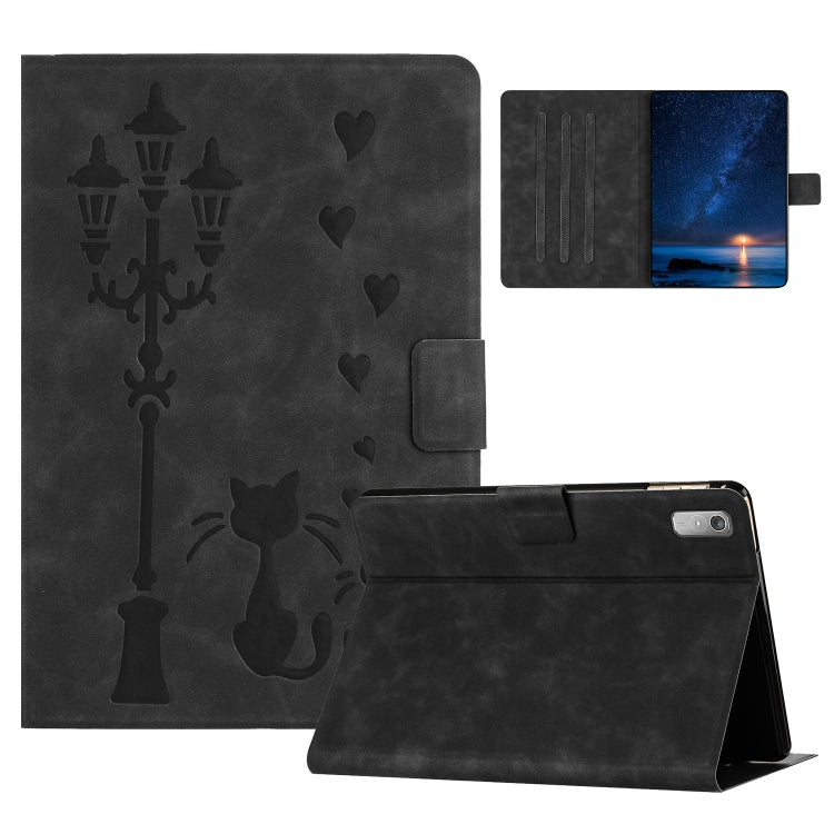 Embossed Couple Cat Smart Tablet Leather Case, For Lenovo Tab M11 / Xiaoxin Pad 2024, For Lenovo Tab M9 / TB-310FU, For Lenovo Tab P11 Gen 2 / TB-350, For Lenovo Tab M10 3rd Gen / TB-328F, For Lenovo Tab M10 Plus 3rd Gen / TB-128F
