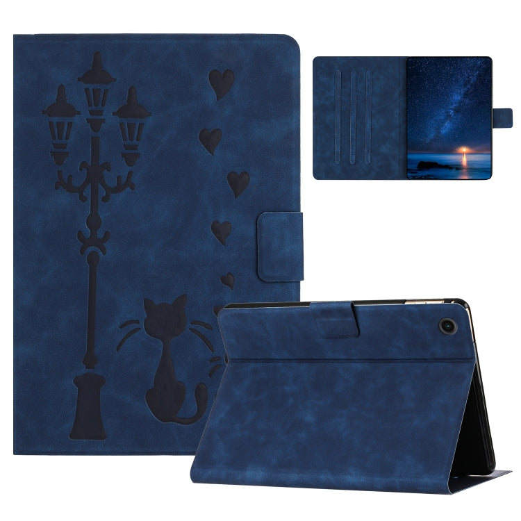 Embossed Couple Cat Smart Tablet Leather Case, For Lenovo Tab M11 / Xiaoxin Pad 2024, For Lenovo Tab M9 / TB-310FU, For Lenovo Tab P11 Gen 2 / TB-350, For Lenovo Tab M10 3rd Gen / TB-328F, For Lenovo Tab M10 Plus 3rd Gen / TB-128F
