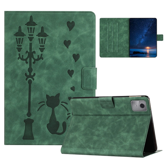 Embossed Couple Cat Smart Tablet Leather Case, For Lenovo Tab M11 / Xiaoxin Pad 2024, For Lenovo Tab M9 / TB-310FU, For Lenovo Tab P11 Gen 2 / TB-350, For Lenovo Tab M10 3rd Gen / TB-328F, For Lenovo Tab M10 Plus 3rd Gen / TB-128F