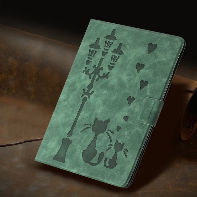 Embossed Couple Cat Smart Tablet Leather Case, For Lenovo Tab M11 / Xiaoxin Pad 2024, For Lenovo Tab M9 / TB-310FU, For Lenovo Tab P11 Gen 2 / TB-350, For Lenovo Tab M10 3rd Gen / TB-328F, For Lenovo Tab M10 Plus 3rd Gen / TB-128F
