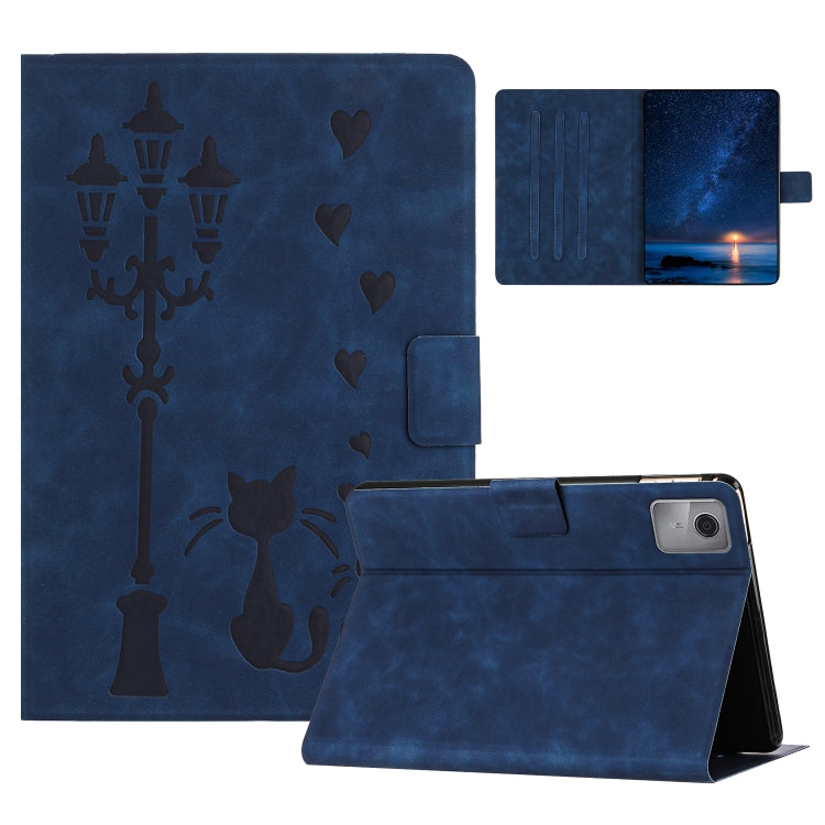 Embossed Couple Cat Smart Tablet Leather Case, For Lenovo Tab M11 / Xiaoxin Pad 2024, For Lenovo Tab M9 / TB-310FU, For Lenovo Tab P11 Gen 2 / TB-350, For Lenovo Tab M10 3rd Gen / TB-328F, For Lenovo Tab M10 Plus 3rd Gen / TB-128F