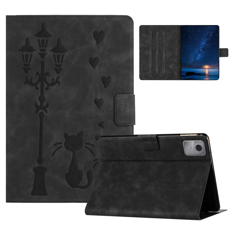 Embossed Couple Cat Smart Tablet Leather Case, For Lenovo Tab M11 / Xiaoxin Pad 2024, For Lenovo Tab M9 / TB-310FU, For Lenovo Tab P11 Gen 2 / TB-350, For Lenovo Tab M10 3rd Gen / TB-328F, For Lenovo Tab M10 Plus 3rd Gen / TB-128F