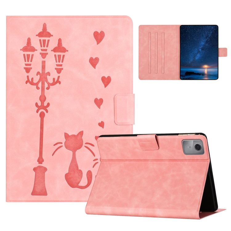 Embossed Couple Cat Smart Tablet Leather Case, For Lenovo Tab M11 / Xiaoxin Pad 2024, For Lenovo Tab M9 / TB-310FU, For Lenovo Tab P11 Gen 2 / TB-350, For Lenovo Tab M10 3rd Gen / TB-328F, For Lenovo Tab M10 Plus 3rd Gen / TB-128F