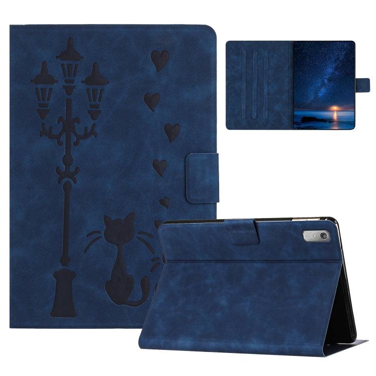 Embossed Couple Cat Smart Tablet Leather Case, For Lenovo Tab M11 / Xiaoxin Pad 2024, For Lenovo Tab M9 / TB-310FU, For Lenovo Tab P11 Gen 2 / TB-350, For Lenovo Tab M10 3rd Gen / TB-328F, For Lenovo Tab M10 Plus 3rd Gen / TB-128F