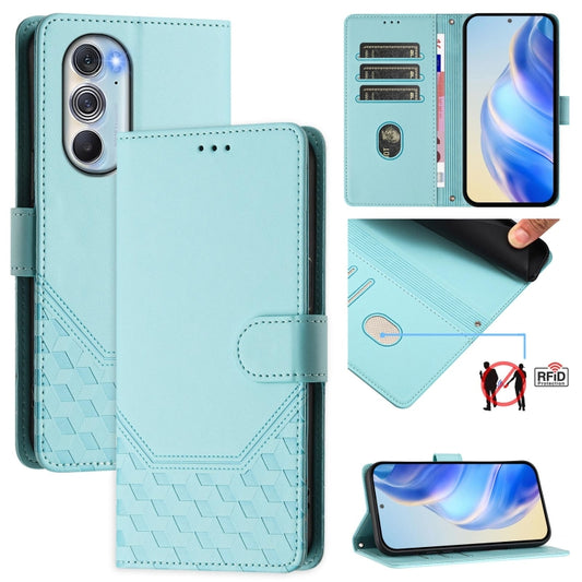 Honeycomb Embossing RFID Leather Phone Case, For Motorola Edge X30 / Edge 30 Pro, For Motorola Edge S30 / Moto G200 5G