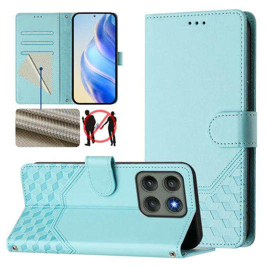 Honeycomb Embossing RFID Leather Phone Case, For Motorola Edge 60 Pro / 60s Pro 5G, For Motorola Edge 60 Fusion, For Motorola Edge 50 5G Global, For Motorola Edge 50 Neo, For Motorola Edge 5G 2024, For Motorola Edge 50 Ultra / X50 Ultra                ...