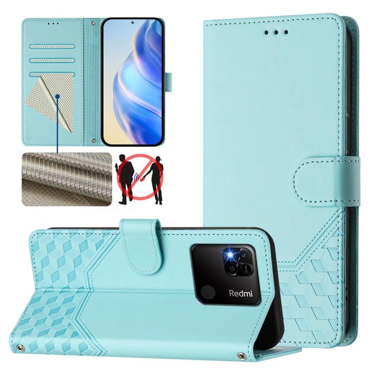 Honeycomb Embossing RFID Leather Phone Case, For Redmi Note 10 4G / 10S 4G / 11 SE India, For Redmi K50i / Note 11T Pro+ 5G, For Redmi Note 11 Pro+ 5G Europe, For Redmi Note 11S 5G, For Redmi 10A / 9C, For Redmi 10 2022 / 2021, For Redmi K40 / K40 Pro ...