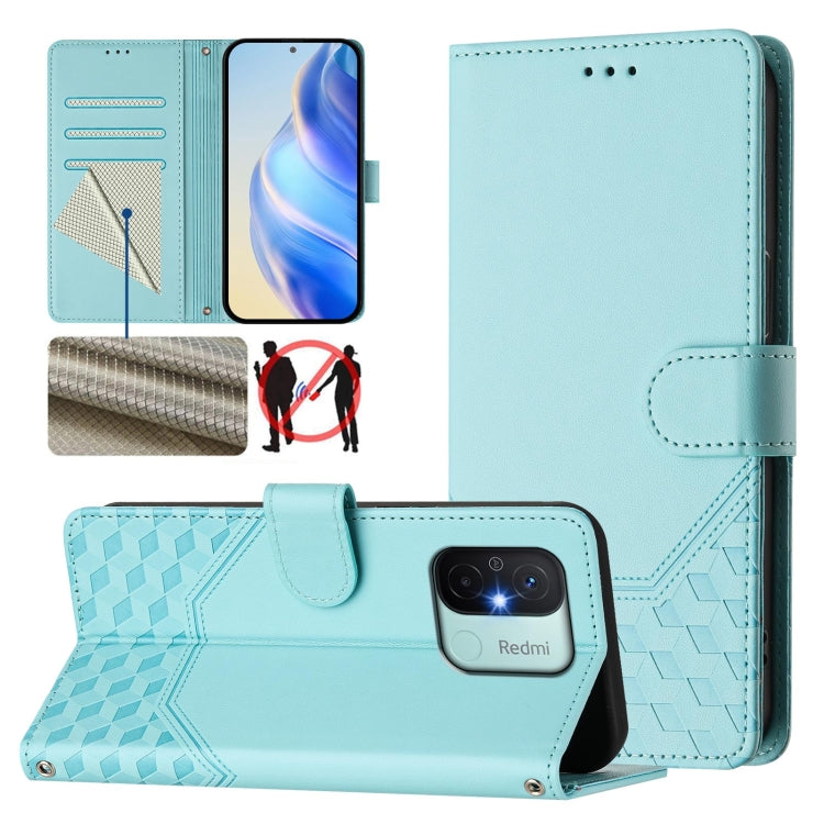 Honeycomb Embossing RFID Leather Phone Case, For Redmi Note 12 4G Global, For Redmi A1 4G / A2 4G, For Redmi Note 12 Explorer / 12 Pro+ 5G, For Redmi Note 12 Pro Speed / 12 Pro 5G, For Redmi Note 12 5G Global, For Redmi 12C / 11A                       ...