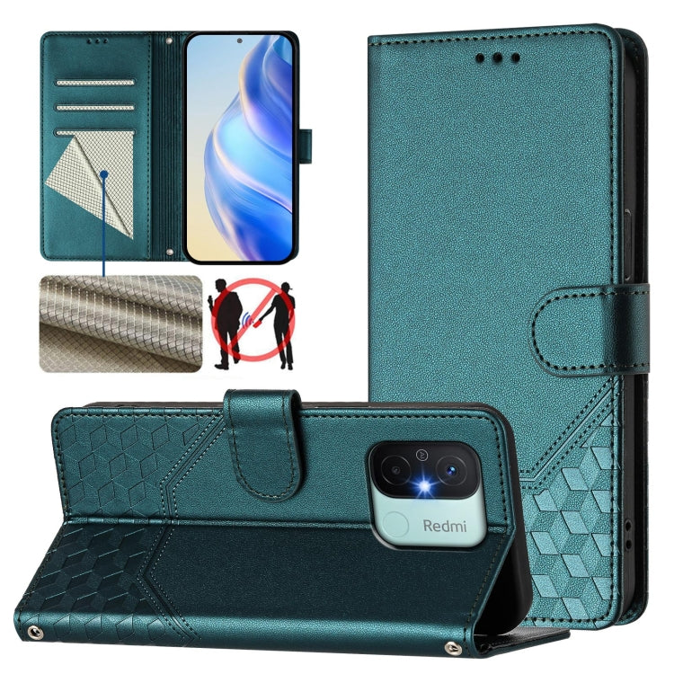 Honeycomb Embossing RFID Leather Phone Case, For Redmi Note 12 4G Global, For Redmi A1 4G / A2 4G, For Redmi Note 12 Explorer / 12 Pro+ 5G, For Redmi Note 12 Pro Speed / 12 Pro 5G, For Redmi Note 12 5G Global, For Redmi 12C / 11A                       ...