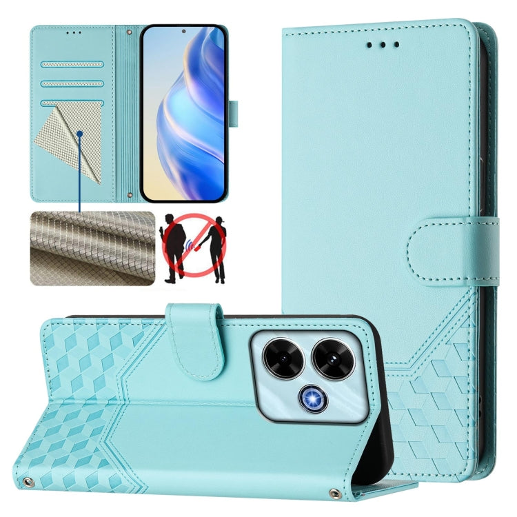 Honeycomb Embossing RFID Leather Phone Case, For Redmi K70 Ultra 5G, For Redmi 13 5G / 4G Global, For Redmi A3 4G Global / A3X 4G, For Redmi Note 13 Pro 4G Global, For Redmi 13C 4G, For Redmi Note 13 4G Global, For Redmi Note 13 Pro 5G Global          ...