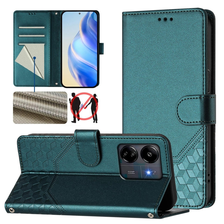 Honeycomb Embossing RFID Leather Phone Case, For Redmi K70 Ultra 5G, For Redmi 13 5G / 4G Global, For Redmi A3 4G Global / A3X 4G, For Redmi Note 13 Pro 4G Global, For Redmi 13C 4G, For Redmi Note 13 4G Global, For Redmi Note 13 Pro 5G Global          ...