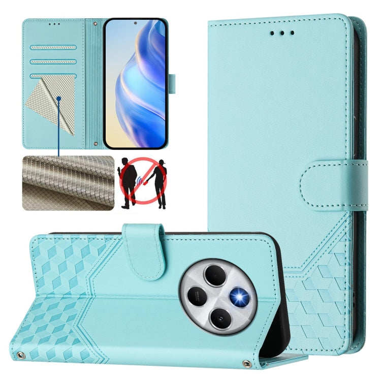 Honeycomb Embossing RFID Leather Phone Case, For Xiaomi Poco M7 4G 169mm, For Redmi 15 5G / 4G EU 171mm, For Redmi Note 14 4G 164.84mm EU Version, For Redmi K80 5G / K80 Pro 5G, For Redmi Note 14 Pro 4G, For Redmi Note 14 4G 163.25mm, For Redmi Note 14...