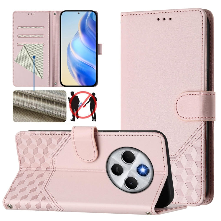 Honeycomb Embossing RFID Leather Phone Case, For Xiaomi Poco M7 4G 169mm, For Redmi 15 5G / 4G EU 171mm, For Redmi Note 14 4G 164.84mm EU Version, For Redmi K80 5G / K80 Pro 5G, For Redmi Note 14 Pro 4G, For Redmi Note 14 4G 163.25mm, For Redmi Note 14...