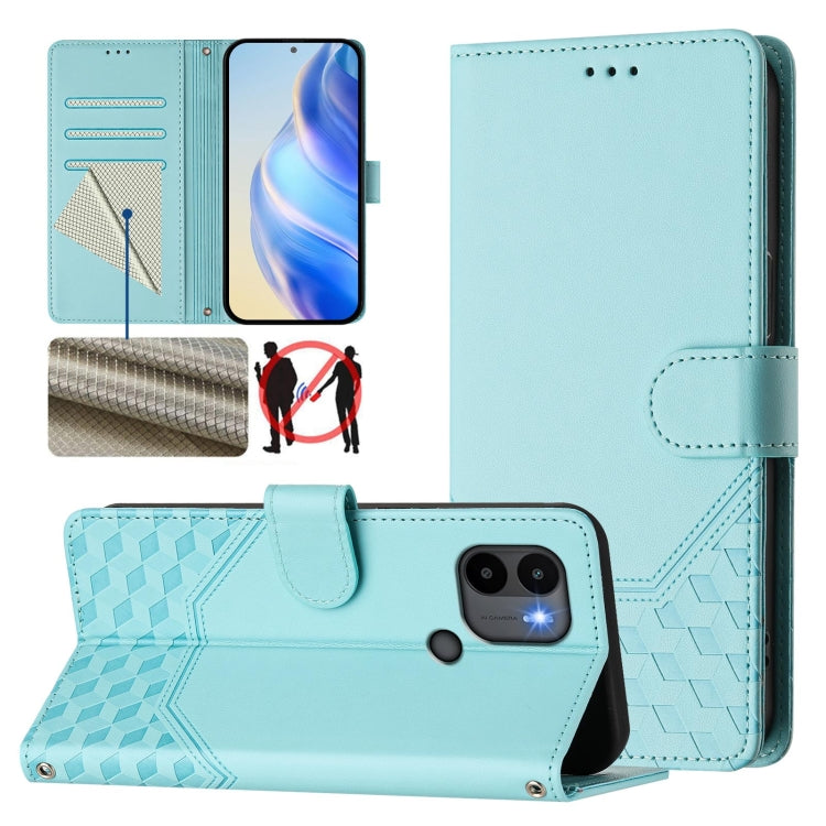 Honeycomb Embossing RFID Leather Phone Case, For Redmi Note 13 Pro+ 5G Global, For Redmi K60 Ultra, For Redmi 12 5G / 4G Global / Note 12R, For Redmi K60 / K60 Pro, For Redmi Note 11 4G / 11S 4G / 12S Global, For Redmi A1+ / A2+                        ...