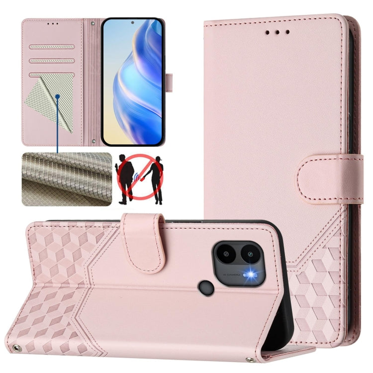 Honeycomb Embossing RFID Leather Phone Case, For Redmi Note 13 Pro+ 5G Global, For Redmi K60 Ultra, For Redmi 12 5G / 4G Global / Note 12R, For Redmi K60 / K60 Pro, For Redmi Note 11 4G / 11S 4G / 12S Global, For Redmi A1+ / A2+                        ...