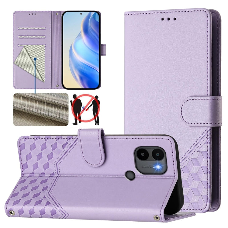 Honeycomb Embossing RFID Leather Phone Case, For Redmi Note 13 Pro+ 5G Global, For Redmi K60 Ultra, For Redmi 12 5G / 4G Global / Note 12R, For Redmi K60 / K60 Pro, For Redmi Note 11 4G / 11S 4G / 12S Global, For Redmi A1+ / A2+                        ...