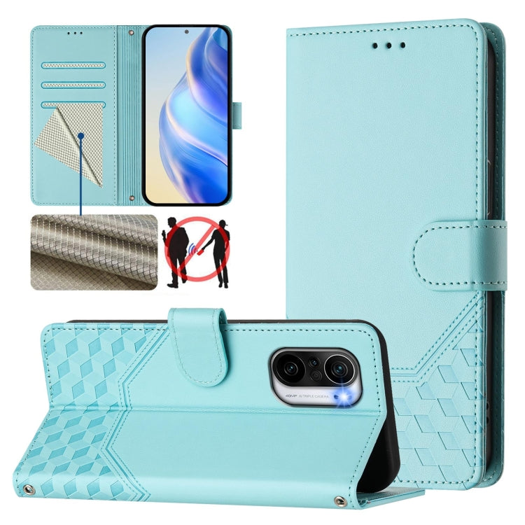 Honeycomb Embossing RFID Leather Phone Case, For Redmi Note 10 4G / 10S 4G / 11 SE India, For Redmi K50i / Note 11T Pro+ 5G, For Redmi Note 11 Pro+ 5G Europe, For Redmi Note 11S 5G, For Redmi 10A / 9C, For Redmi 10 2022 / 2021, For Redmi K40 / K40 Pro ...