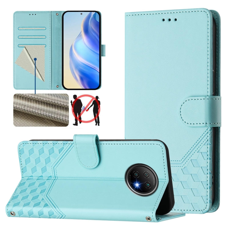 Honeycomb Embossing RFID Leather Phone Case, For Redmi Note 10 Pro 4G / Note 10 Pro Max, For Redmi 9T Global, For Redmi Note 9T Global