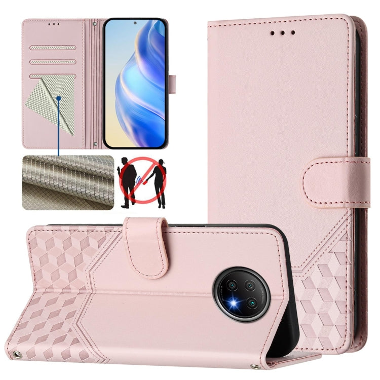 Honeycomb Embossing RFID Leather Phone Case, For Redmi Note 10 Pro 4G / Note 10 Pro Max, For Redmi 9T Global, For Redmi Note 9T Global