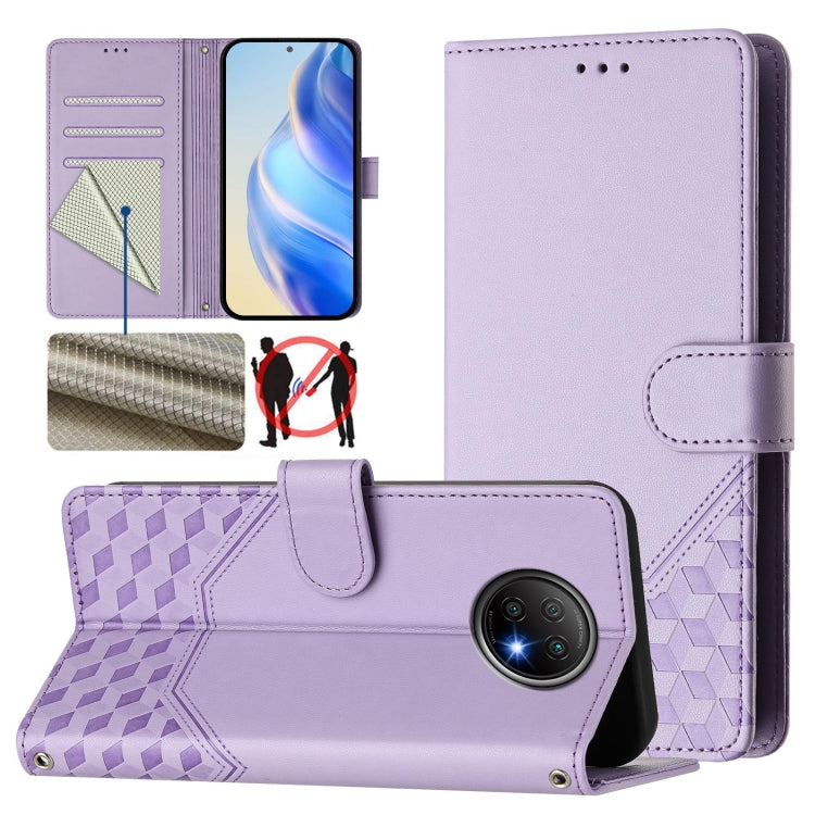 Honeycomb Embossing RFID Leather Phone Case, For Redmi Note 10 Pro 4G / Note 10 Pro Max, For Redmi 9T Global, For Redmi Note 9T Global