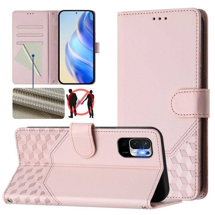 Honeycomb Embossing RFID Leather Phone Case, For Redmi Note 10 4G / 10S 4G / 11 SE India, For Redmi K50i / Note 11T Pro+ 5G, For Redmi Note 11 Pro+ 5G Europe, For Redmi Note 11S 5G, For Redmi 10A / 9C, For Redmi 10 2022 / 2021, For Redmi K40 / K40 Pro ...