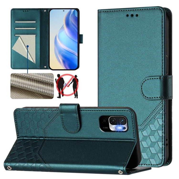 Honeycomb Embossing RFID Leather Phone Case, For Redmi Note 10 4G / 10S 4G / 11 SE India, For Redmi K50i / Note 11T Pro+ 5G, For Redmi Note 11 Pro+ 5G Europe, For Redmi Note 11S 5G, For Redmi 10A / 9C, For Redmi 10 2022 / 2021, For Redmi K40 / K40 Pro ...