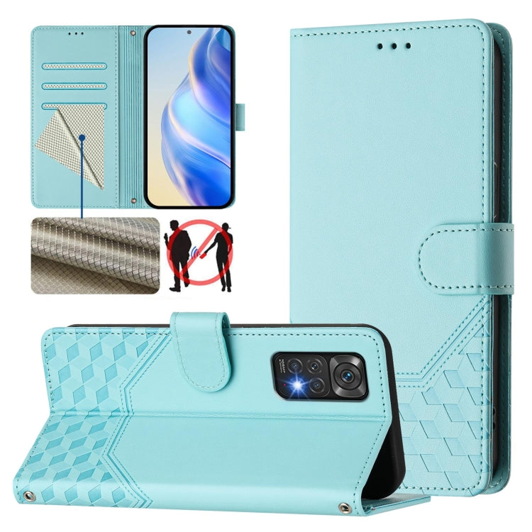 Honeycomb Embossing RFID Leather Phone Case, For Redmi Note 13 Pro+ 5G Global, For Redmi K60 Ultra, For Redmi 12 5G / 4G Global / Note 12R, For Redmi K60 / K60 Pro, For Redmi Note 11 4G / 11S 4G / 12S Global, For Redmi A1+ / A2+                        ...