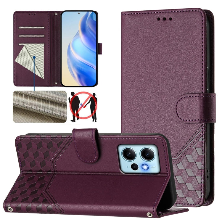 Honeycomb Embossing RFID Leather Phone Case, For Redmi Note 12 4G Global, For Redmi A1 4G / A2 4G, For Redmi Note 12 Explorer / 12 Pro+ 5G, For Redmi Note 12 Pro Speed / 12 Pro 5G, For Redmi Note 12 5G Global, For Redmi 12C / 11A                       ...