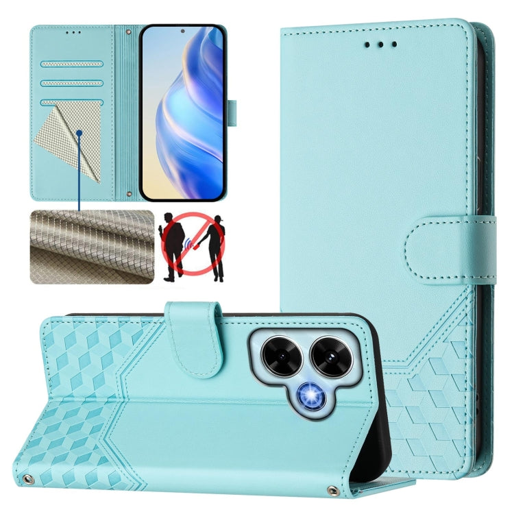 Honeycomb Embossing RFID Leather Phone Case, For Redmi K70 Ultra 5G, For Redmi 13 5G / 4G Global, For Redmi A3 4G Global / A3X 4G, For Redmi Note 13 Pro 4G Global, For Redmi 13C 4G, For Redmi Note 13 4G Global, For Redmi Note 13 Pro 5G Global          ...