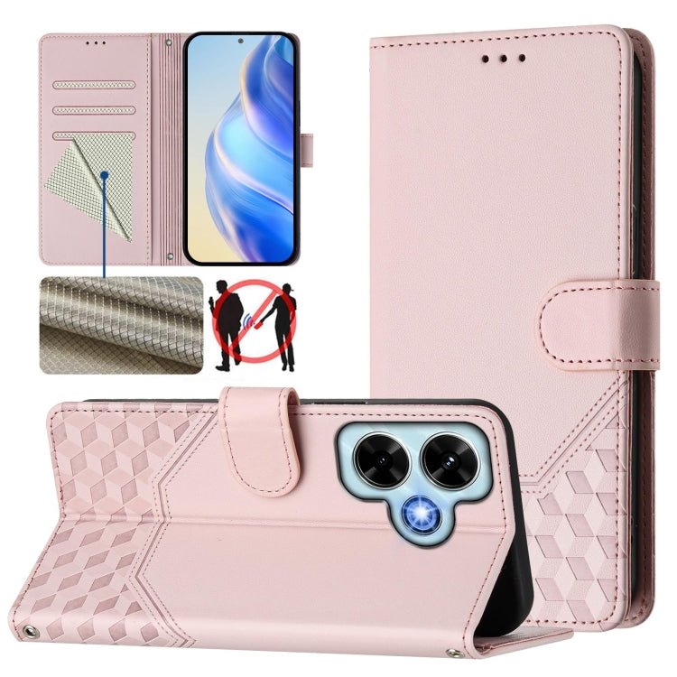 Honeycomb Embossing RFID Leather Phone Case, For Redmi K70 Ultra 5G, For Redmi 13 5G / 4G Global, For Redmi A3 4G Global / A3X 4G, For Redmi Note 13 Pro 4G Global, For Redmi 13C 4G, For Redmi Note 13 4G Global, For Redmi Note 13 Pro 5G Global          ...