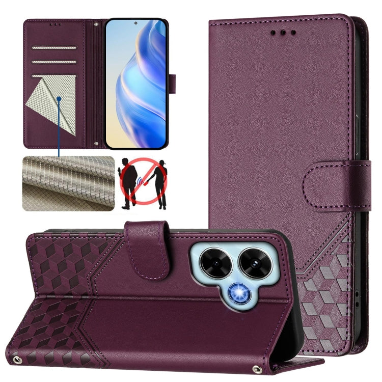 Honeycomb Embossing RFID Leather Phone Case, For Redmi K70 Ultra 5G, For Redmi 13 5G / 4G Global, For Redmi A3 4G Global / A3X 4G, For Redmi Note 13 Pro 4G Global, For Redmi 13C 4G, For Redmi Note 13 4G Global, For Redmi Note 13 Pro 5G Global          ...