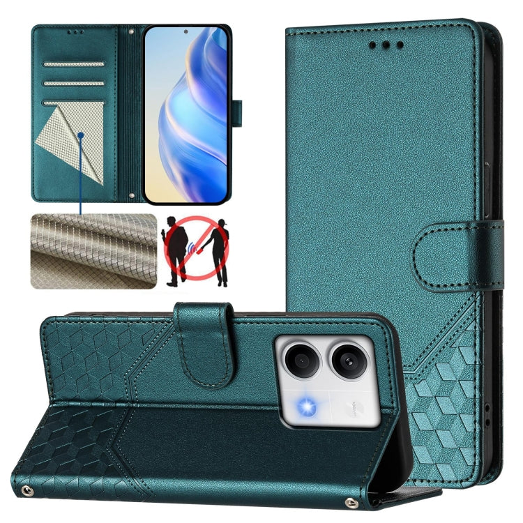 Honeycomb Embossing RFID Leather Phone Case, For Redmi K70 Ultra 5G, For Redmi 13 5G / 4G Global, For Redmi A3 4G Global / A3X 4G, For Redmi Note 13 Pro 4G Global, For Redmi 13C 4G, For Redmi Note 13 4G Global, For Redmi Note 13 Pro 5G Global          ...