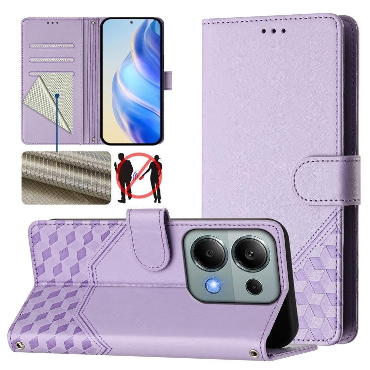 Honeycomb Embossing RFID Leather Phone Case, For Redmi K70 Ultra 5G, For Redmi 13 5G / 4G Global, For Redmi A3 4G Global / A3X 4G, For Redmi Note 13 Pro 4G Global, For Redmi 13C 4G, For Redmi Note 13 4G Global, For Redmi Note 13 Pro 5G Global          ...