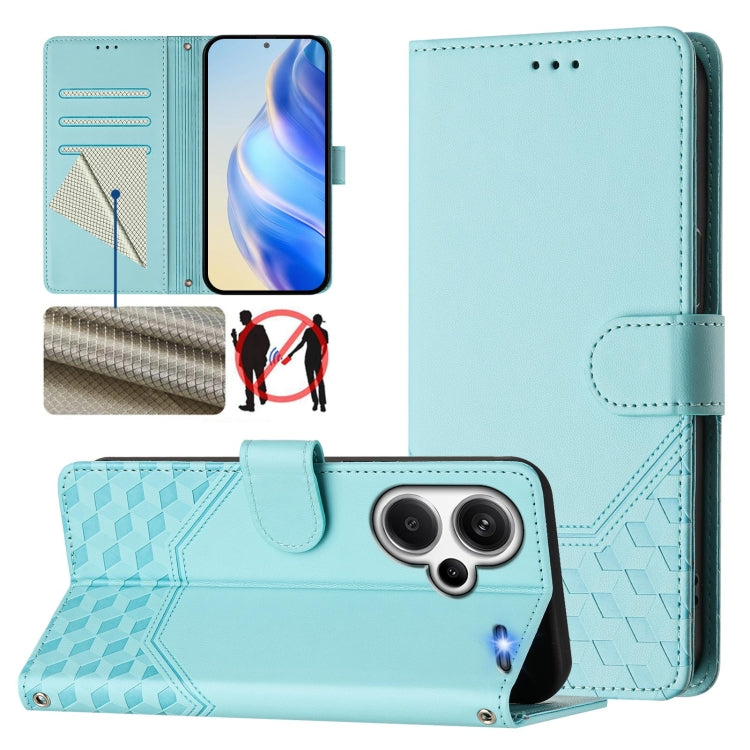 Honeycomb Embossing RFID Leather Phone Case, For Redmi Note 13 Pro+ 5G Global, For Redmi K60 Ultra, For Redmi 12 5G / 4G Global / Note 12R, For Redmi K60 / K60 Pro, For Redmi Note 11 4G / 11S 4G / 12S Global, For Redmi A1+ / A2+                        ...