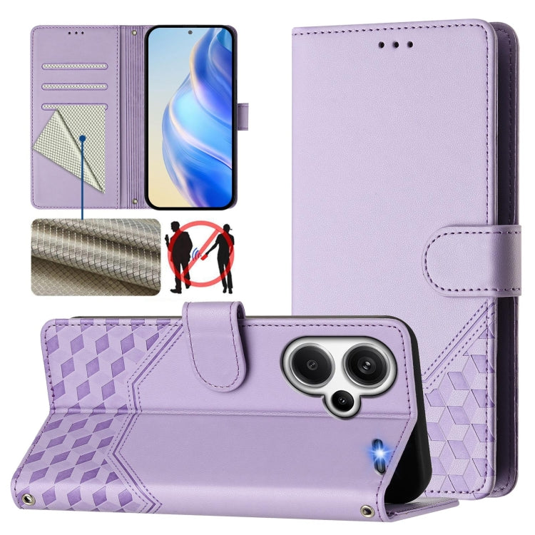 Honeycomb Embossing RFID Leather Phone Case, For Redmi Note 13 Pro+ 5G Global, For Redmi K60 Ultra, For Redmi 12 5G / 4G Global / Note 12R, For Redmi K60 / K60 Pro, For Redmi Note 11 4G / 11S 4G / 12S Global, For Redmi A1+ / A2+                        ...