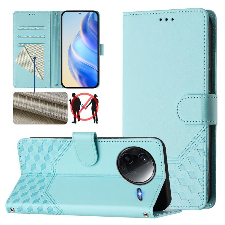 Honeycomb Embossing RFID Leather Phone Case, For Xiaomi Poco M7 4G 169mm, For Redmi 15 5G / 4G EU 171mm, For Redmi Note 14 4G 164.84mm EU Version, For Redmi K80 5G / K80 Pro 5G, For Redmi Note 14 Pro 4G, For Redmi Note 14 4G 163.25mm, For Redmi Note 14...