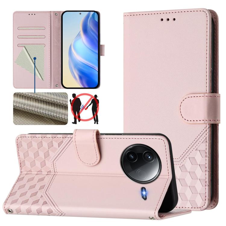 Honeycomb Embossing RFID Leather Phone Case, For Xiaomi Poco M7 4G 169mm, For Redmi 15 5G / 4G EU 171mm, For Redmi Note 14 4G 164.84mm EU Version, For Redmi K80 5G / K80 Pro 5G, For Redmi Note 14 Pro 4G, For Redmi Note 14 4G 163.25mm, For Redmi Note 14...