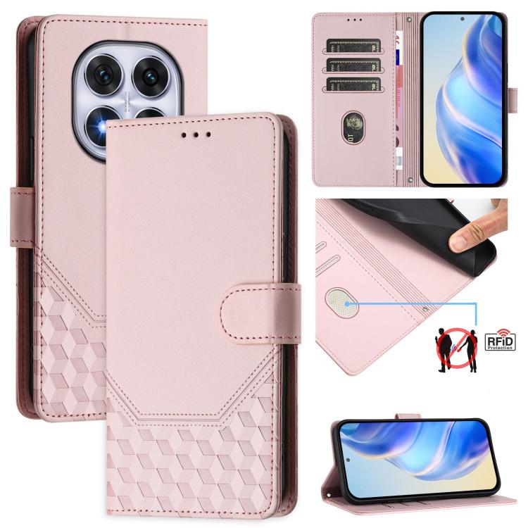 Honeycomb Embossing RFID Leather Phone Case, For Xiaomi Poco M7 4G 169mm, For Redmi 15 5G / 4G EU 171mm, For Redmi Note 14 4G 164.84mm EU Version, For Redmi K80 5G / K80 Pro 5G, For Redmi Note 14 Pro 4G, For Redmi Note 14 4G 163.25mm, For Redmi Note 14...