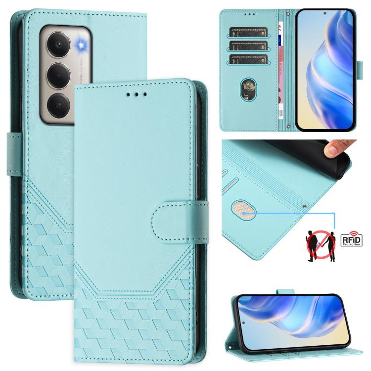 Honeycomb Embossing RFID Leather Phone Case, For Xiaomi Poco M7 4G 169mm, For Redmi 15 5G / 4G EU 171mm, For Redmi Note 14 4G 164.84mm EU Version, For Redmi K80 5G / K80 Pro 5G, For Redmi Note 14 Pro 4G, For Redmi Note 14 4G 163.25mm, For Redmi Note 14...