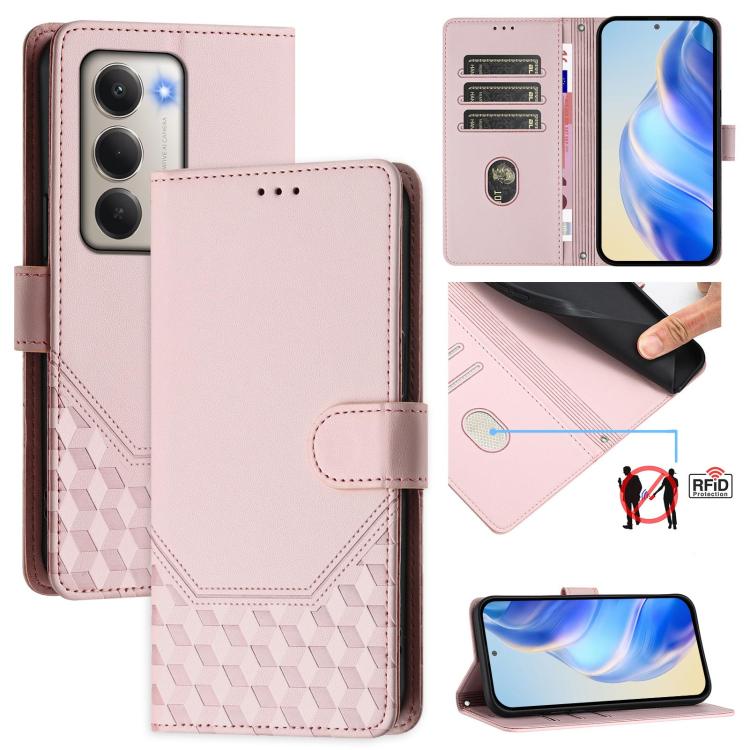 Honeycomb Embossing RFID Leather Phone Case, For Xiaomi Poco M7 4G 169mm, For Redmi 15 5G / 4G EU 171mm, For Redmi Note 14 4G 164.84mm EU Version, For Redmi K80 5G / K80 Pro 5G, For Redmi Note 14 Pro 4G, For Redmi Note 14 4G 163.25mm, For Redmi Note 14...
