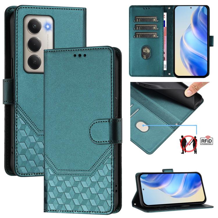 Honeycomb Embossing RFID Leather Phone Case, For Xiaomi Poco M7 4G 169mm, For Redmi 15 5G / 4G EU 171mm, For Redmi Note 14 4G 164.84mm EU Version, For Redmi K80 5G / K80 Pro 5G, For Redmi Note 14 Pro 4G, For Redmi Note 14 4G 163.25mm, For Redmi Note 14...