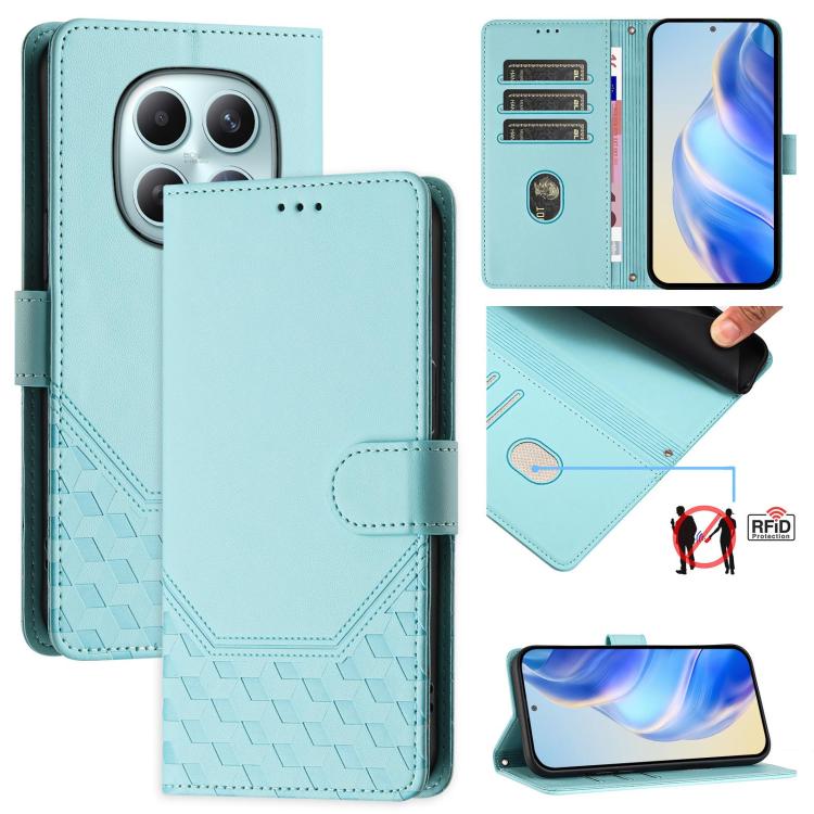 Honeycomb Embossing RFID Leather Phone Case, For Redmi A7 / A5 4G 171mm / Poco C71, For Redmi K90 Max 5G, For Redmi A7 Pro 171mm / Poco C85x 5G / C81, For Redmi 15a 5G, For Redmi Turbo 5 Max / Poco X8 Pro Max, For Redmi Turbo 5 5G Global / Poco X8 Pro ...