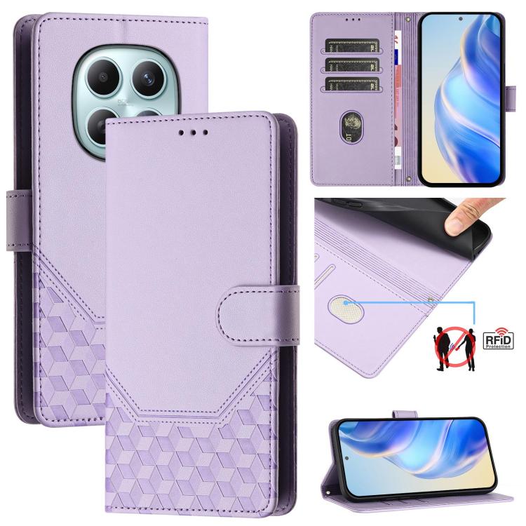 Honeycomb Embossing RFID Leather Phone Case, For Redmi A7 / A5 4G 171mm / Poco C71, For Redmi K90 Max 5G, For Redmi A7 Pro 171mm / Poco C85x 5G / C81, For Redmi 15a 5G, For Redmi Turbo 5 Max / Poco X8 Pro Max, For Redmi Turbo 5 5G Global / Poco X8 Pro ...