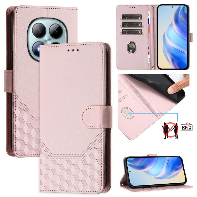 Honeycomb Embossing RFID Leather Phone Case, For Redmi A7 / A5 4G 171mm / Poco C71, For Redmi K90 Max 5G, For Redmi A7 Pro 171mm / Poco C85x 5G / C81, For Redmi 15a 5G, For Redmi Turbo 5 Max / Poco X8 Pro Max, For Redmi Turbo 5 5G Global / Poco X8 Pro ...