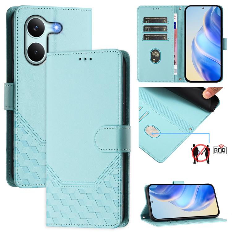 Honeycomb Embossing RFID Leather Phone Case, For Redmi A7 / A5 4G 171mm / Poco C71, For Redmi K90 Max 5G, For Redmi A7 Pro 171mm / Poco C85x 5G / C81, For Redmi 15a 5G, For Redmi Turbo 5 Max / Poco X8 Pro Max, For Redmi Turbo 5 5G Global / Poco X8 Pro ...